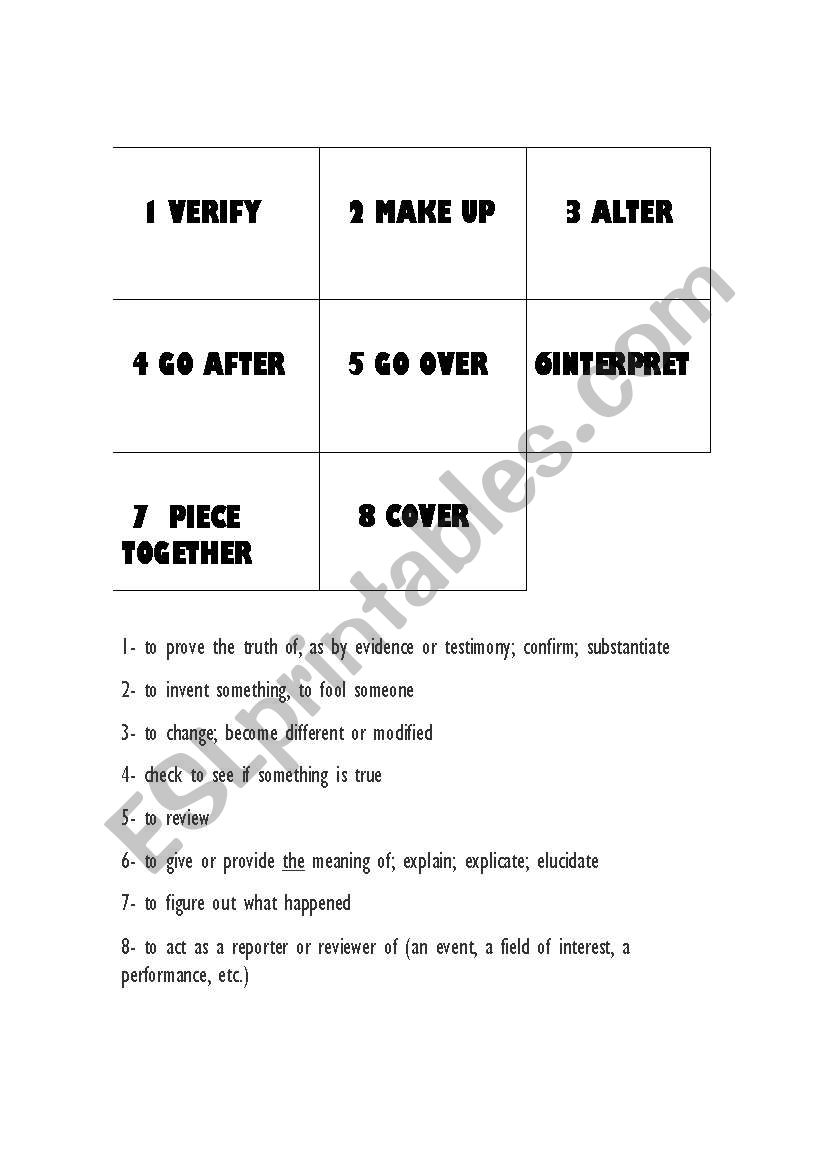 Verbs match (talking about story)