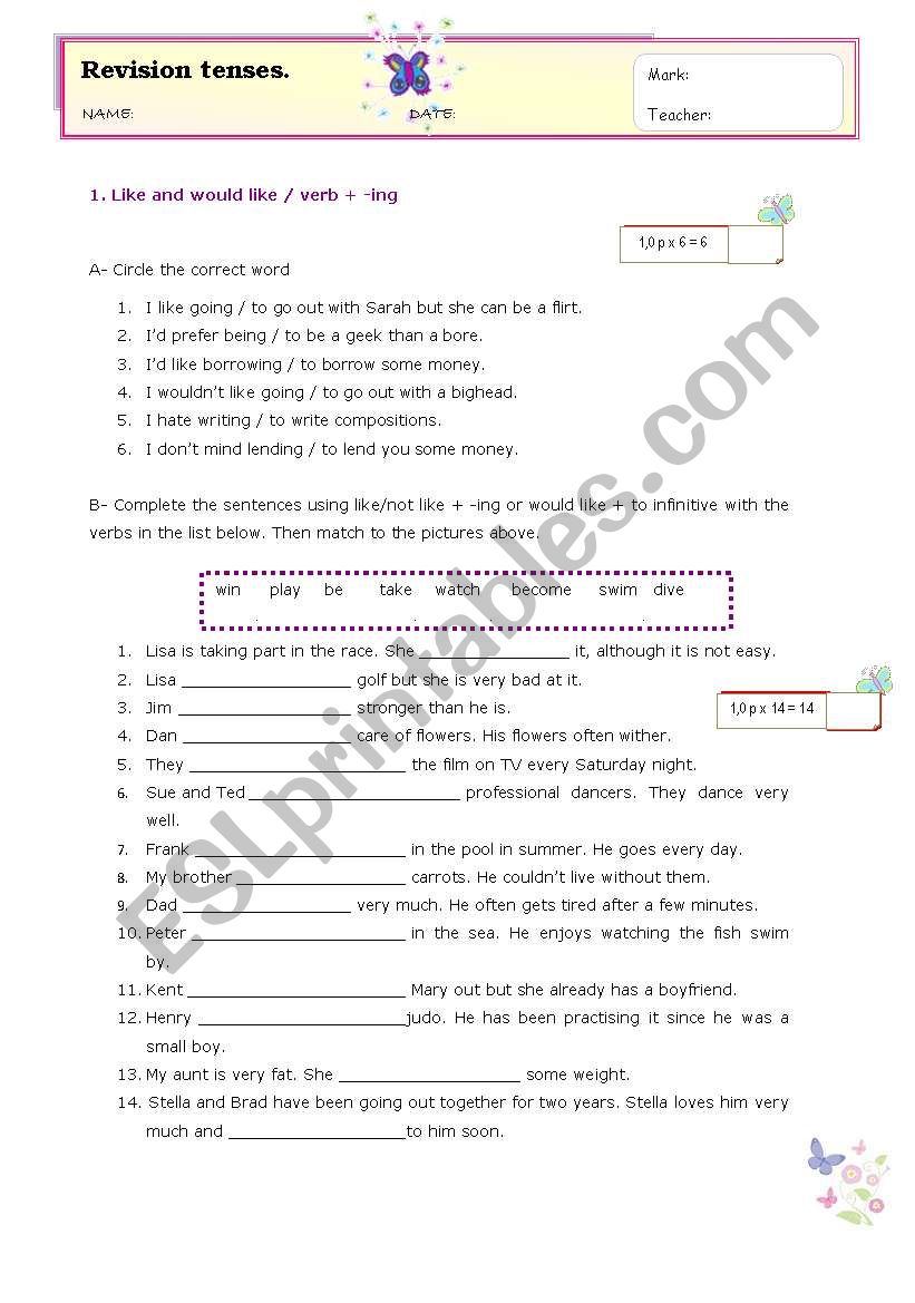 Revision tenses and writing tips!