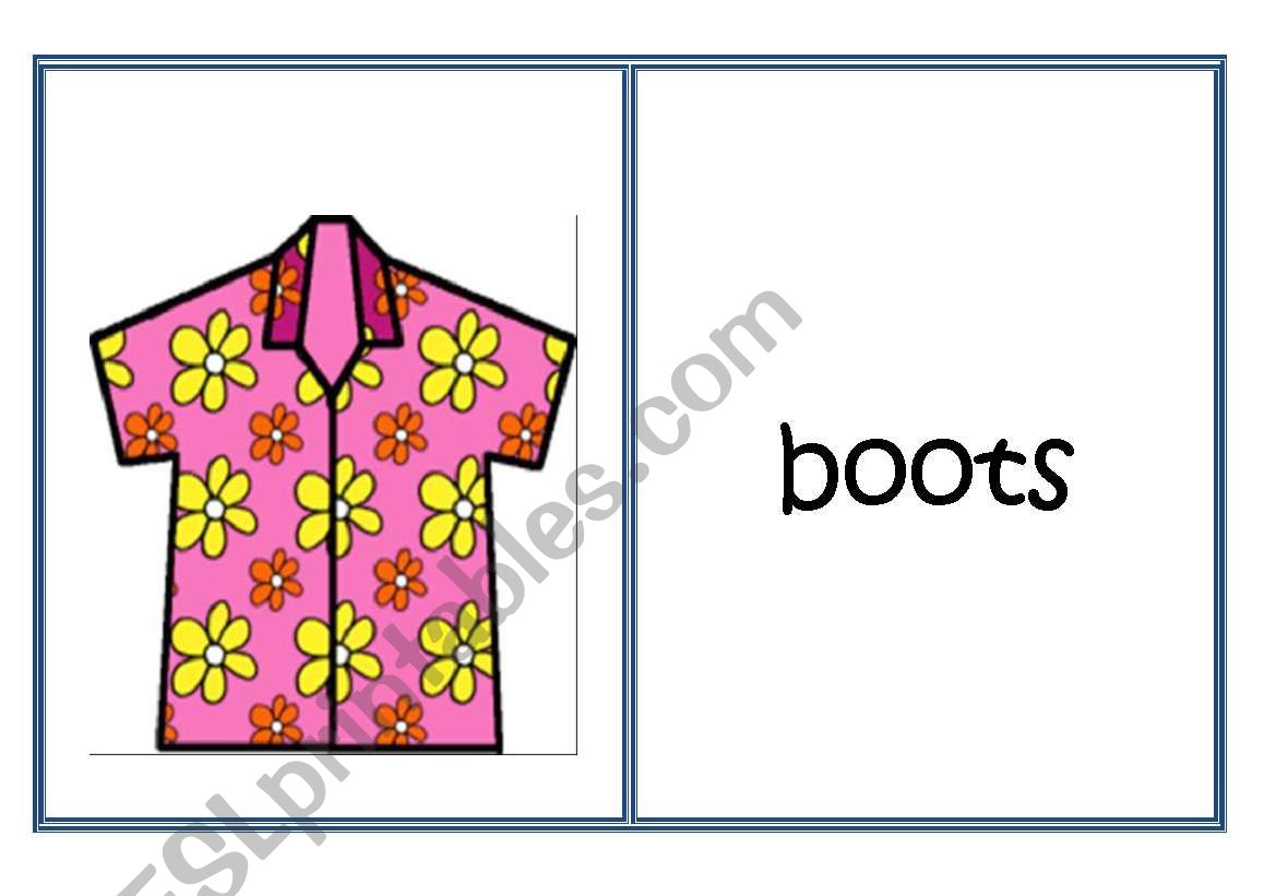 clothes domino game 2 worksheet