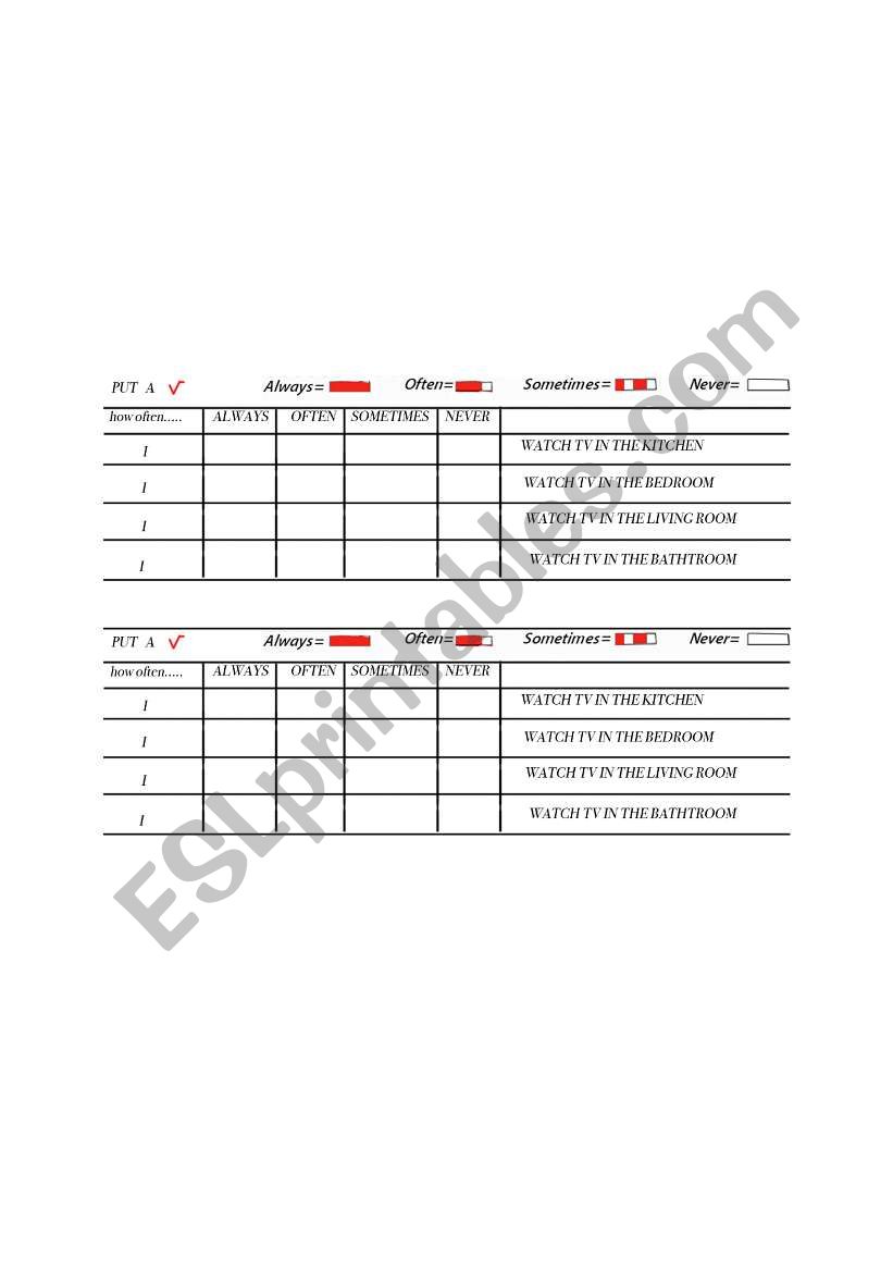 adverbs of frequency worksheet