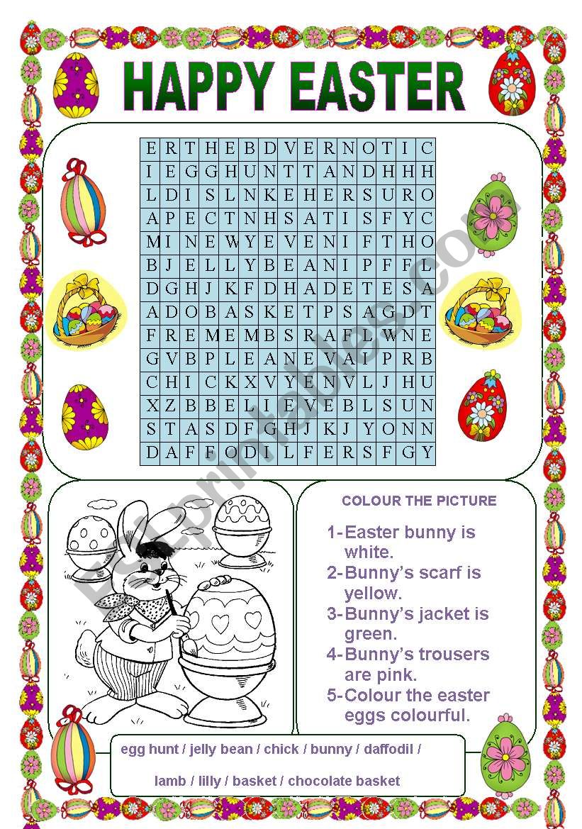 easter worksheet