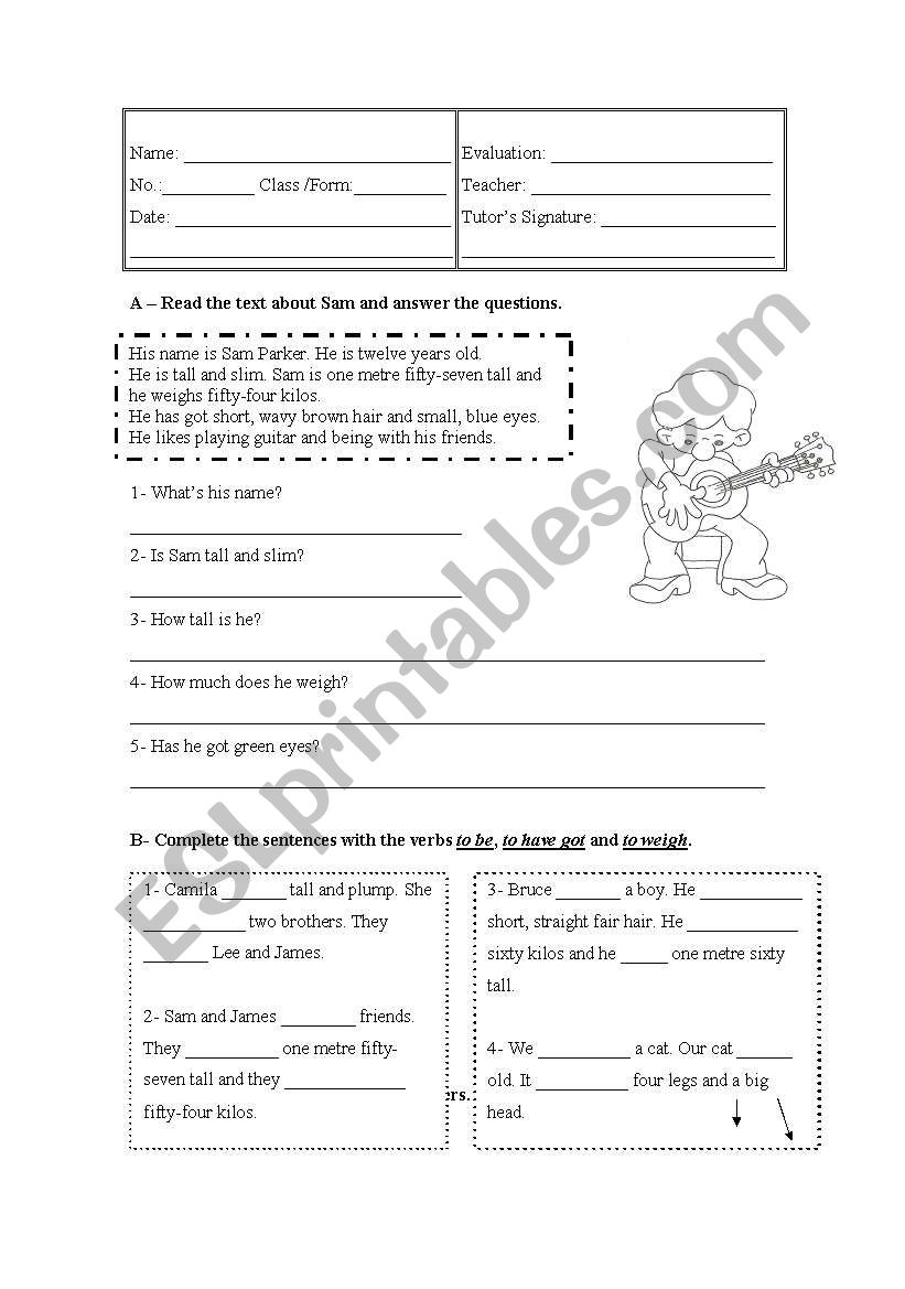 easy worksheet