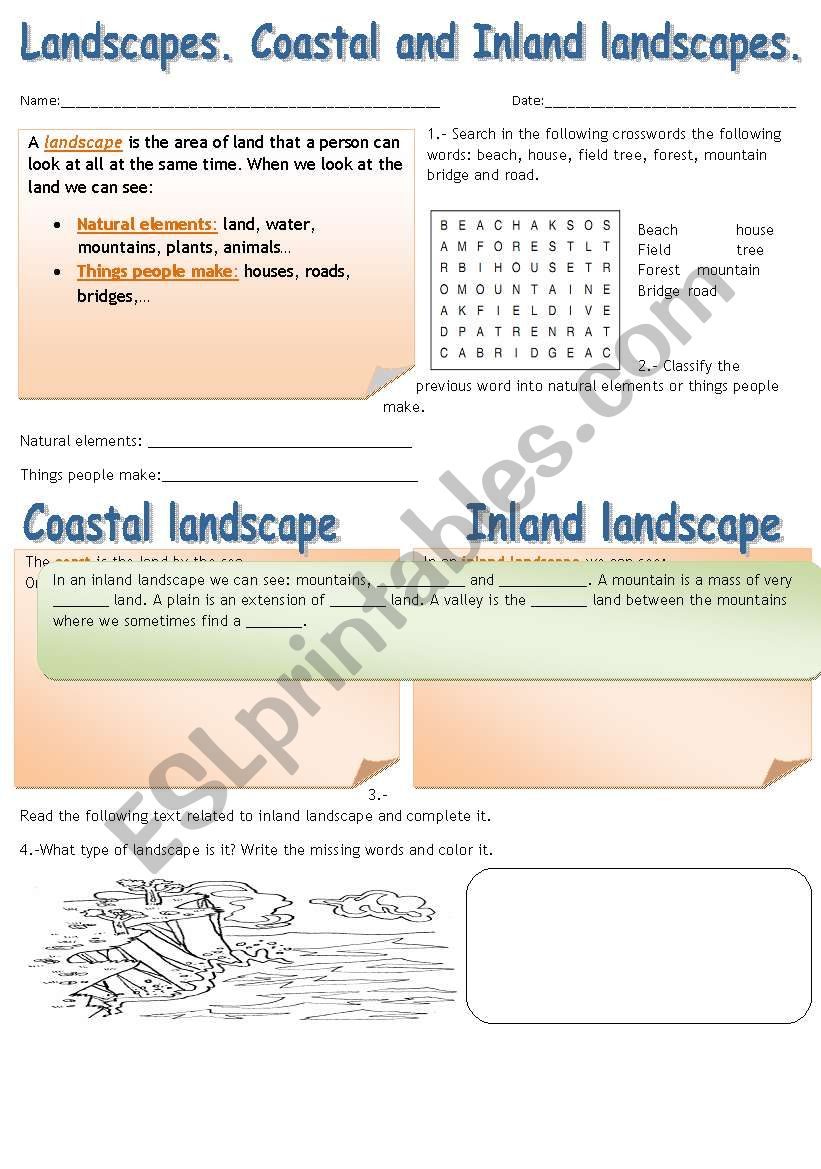 Landscapes. Inland and coastal