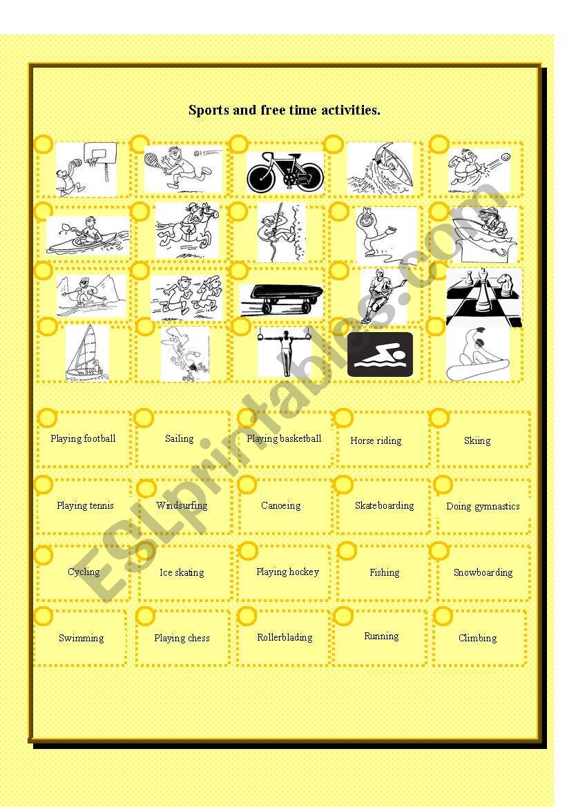 Sports and free time activities