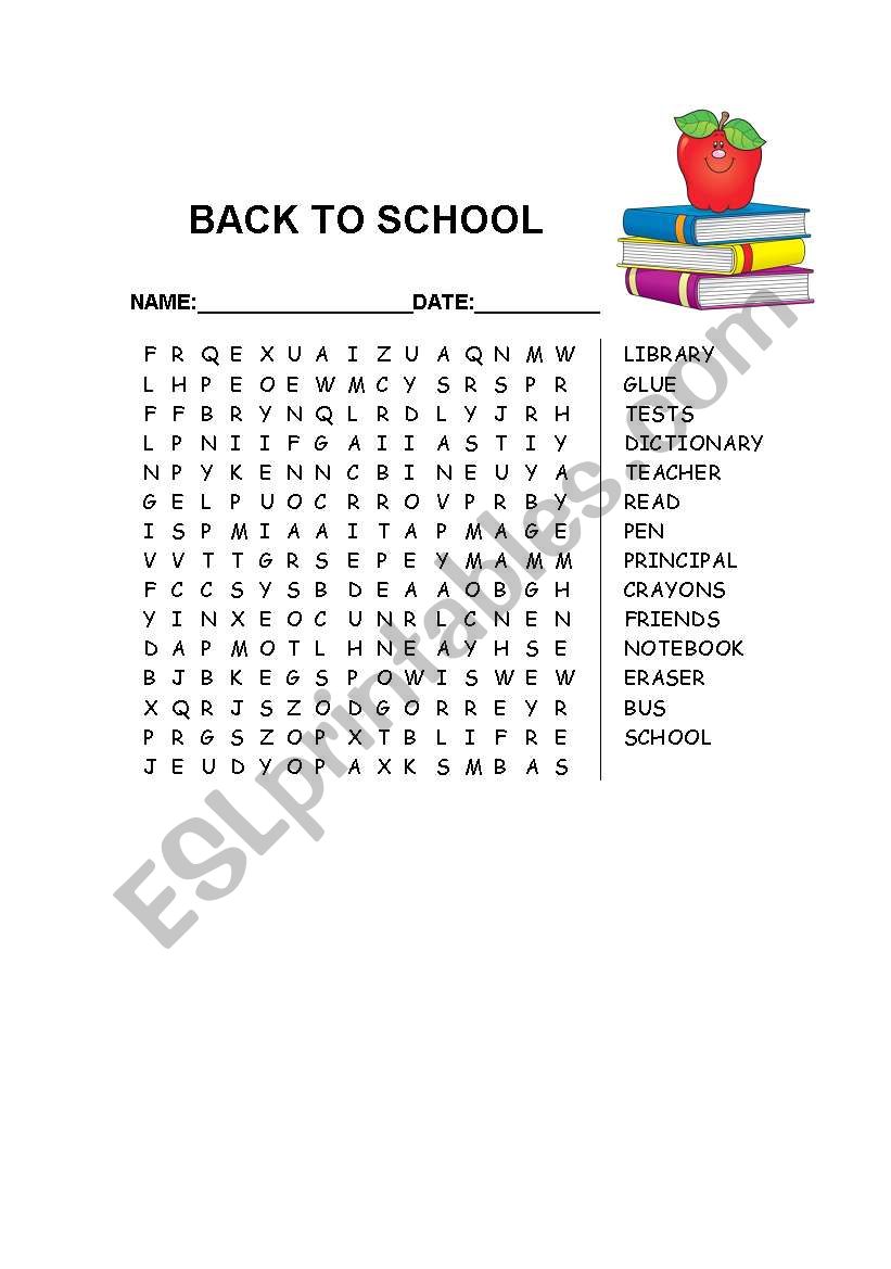 Back--to-School worksheet