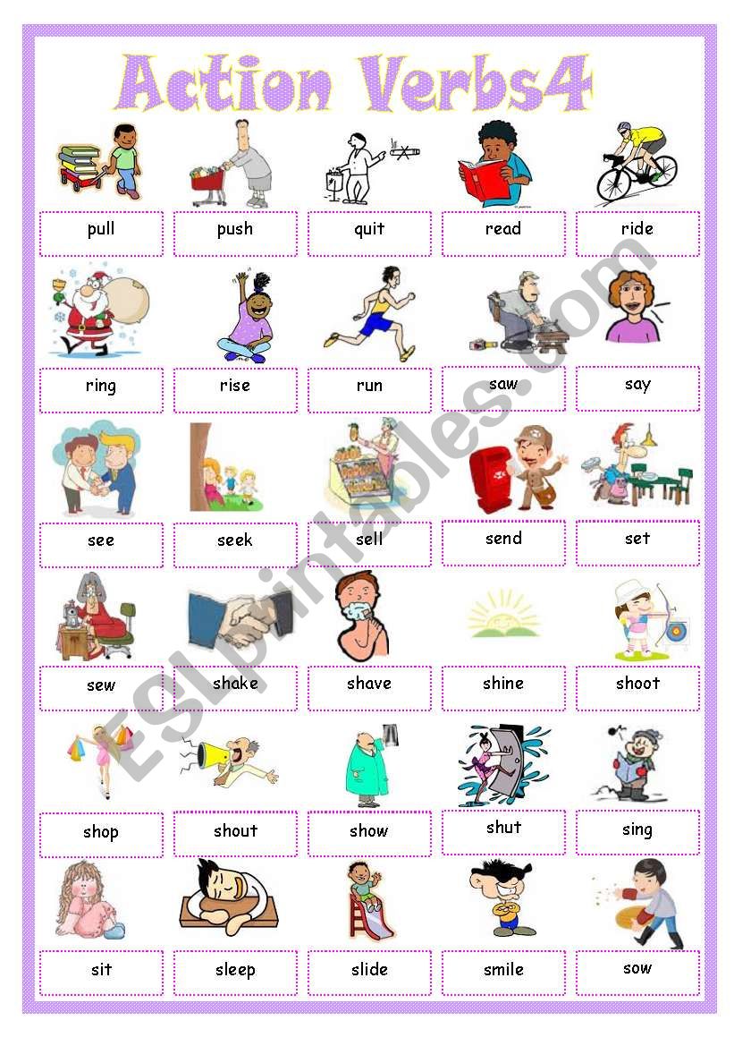 Action Verbs4 worksheet