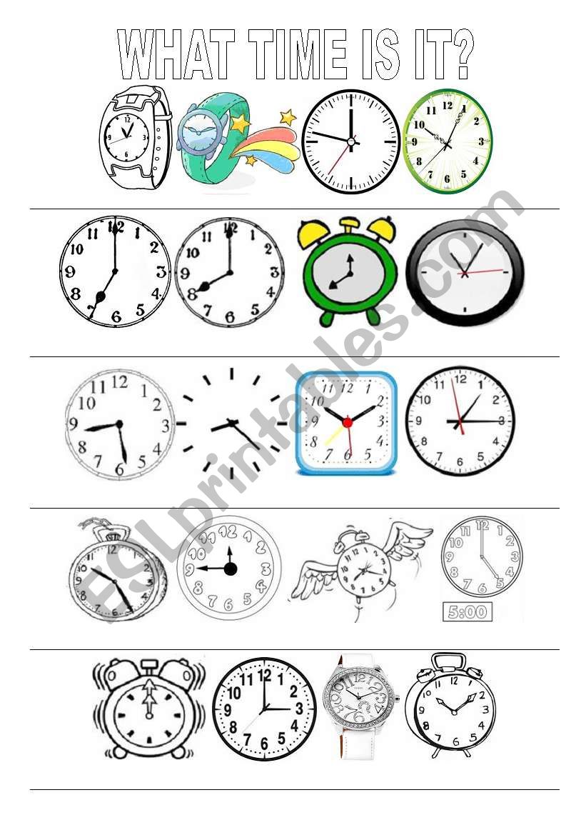 WHAT TIME IS IT? worksheet