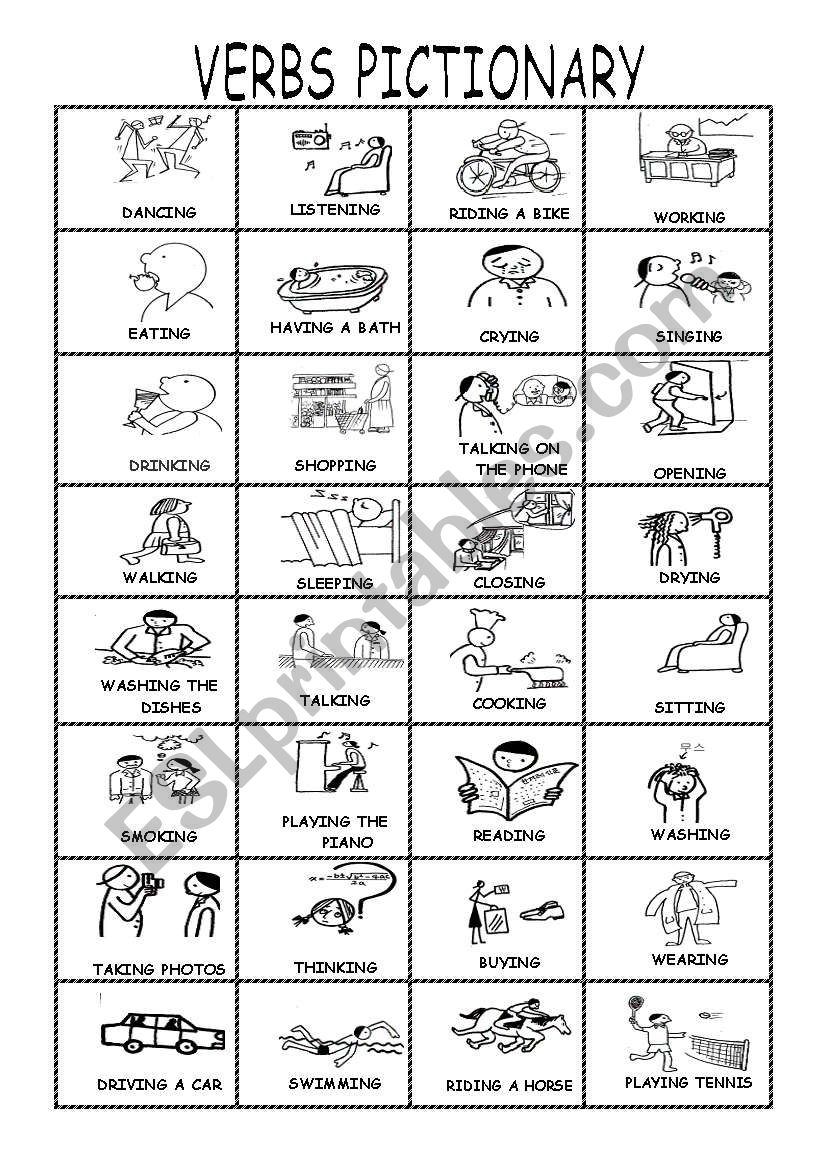 VERBS worksheet