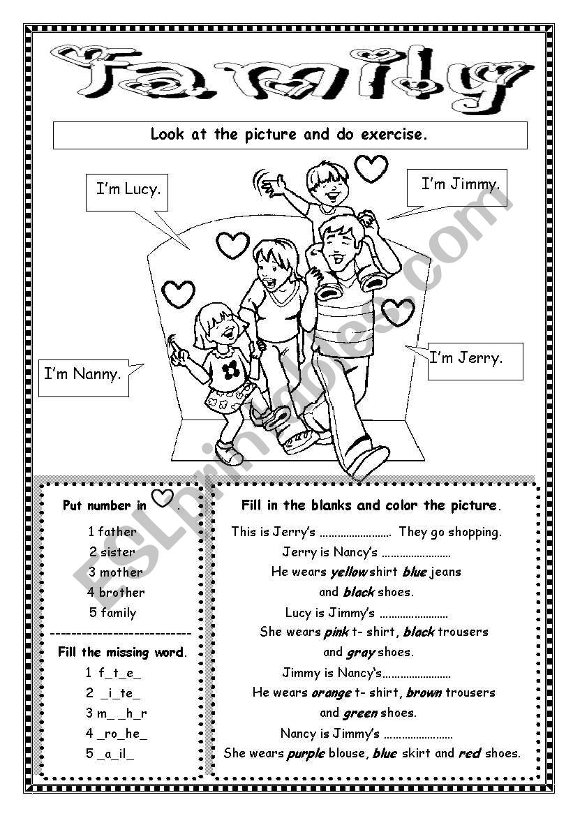 Family worksheet