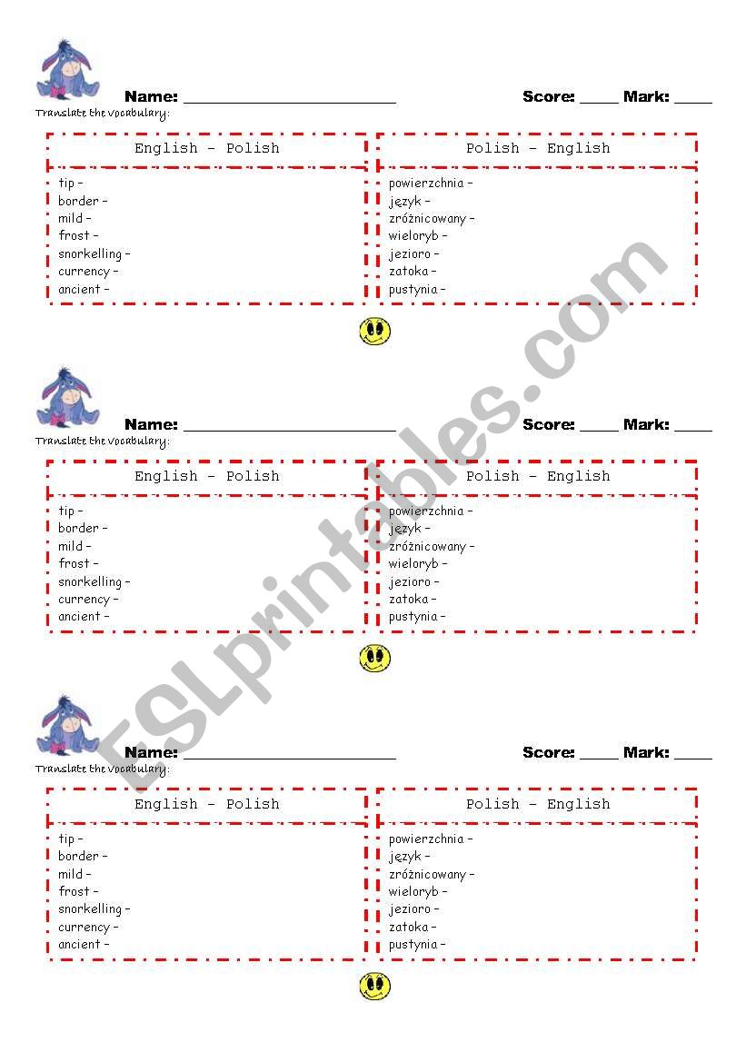 Vocabulary test Blockbuster 2 Unit 9