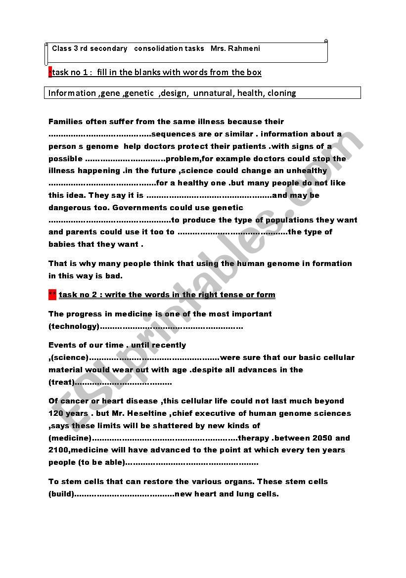 consolidation tasks for 3 rd pupils semister no 2