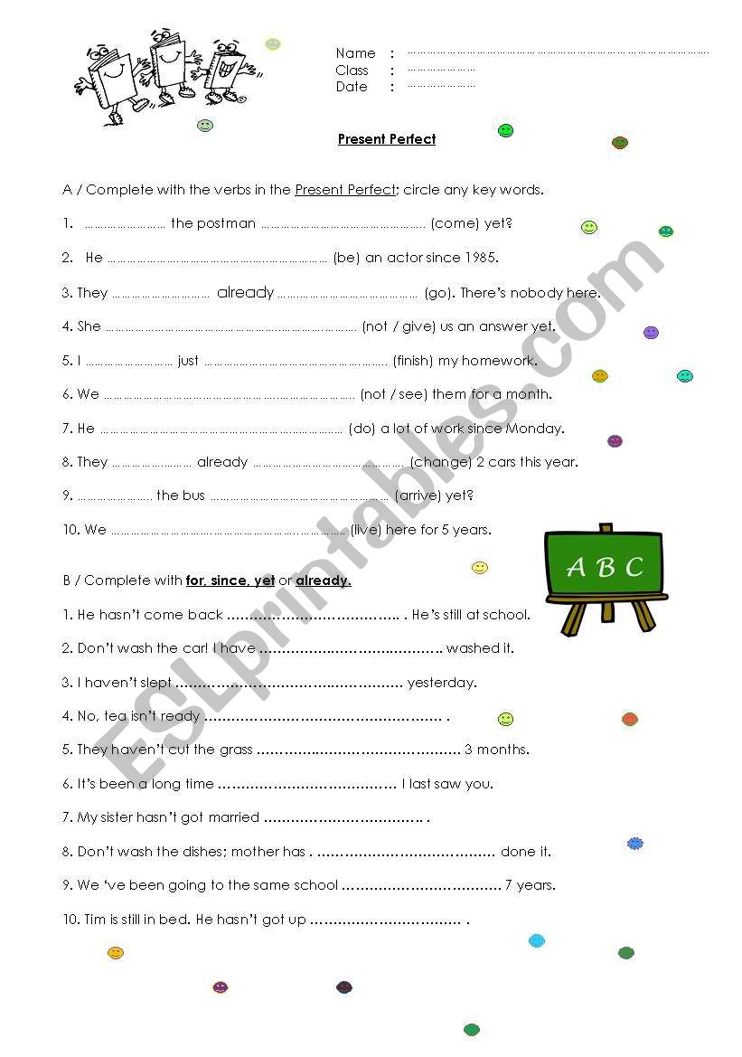 Present Perfect - Simple Past worksheet