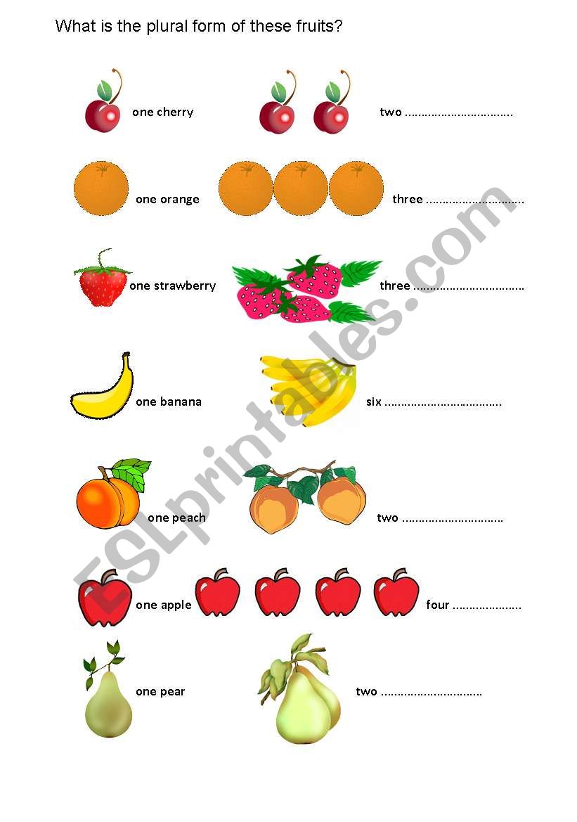FRUITS  worksheet