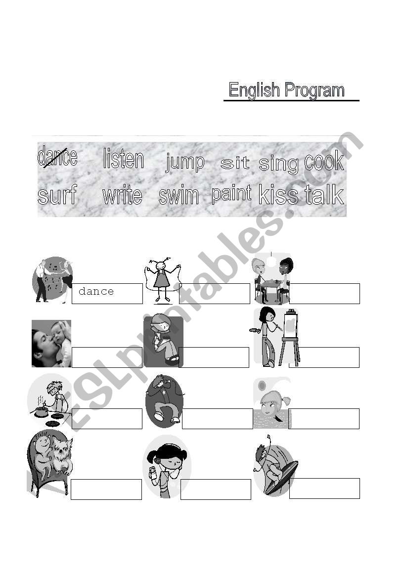 action verbs worksheet