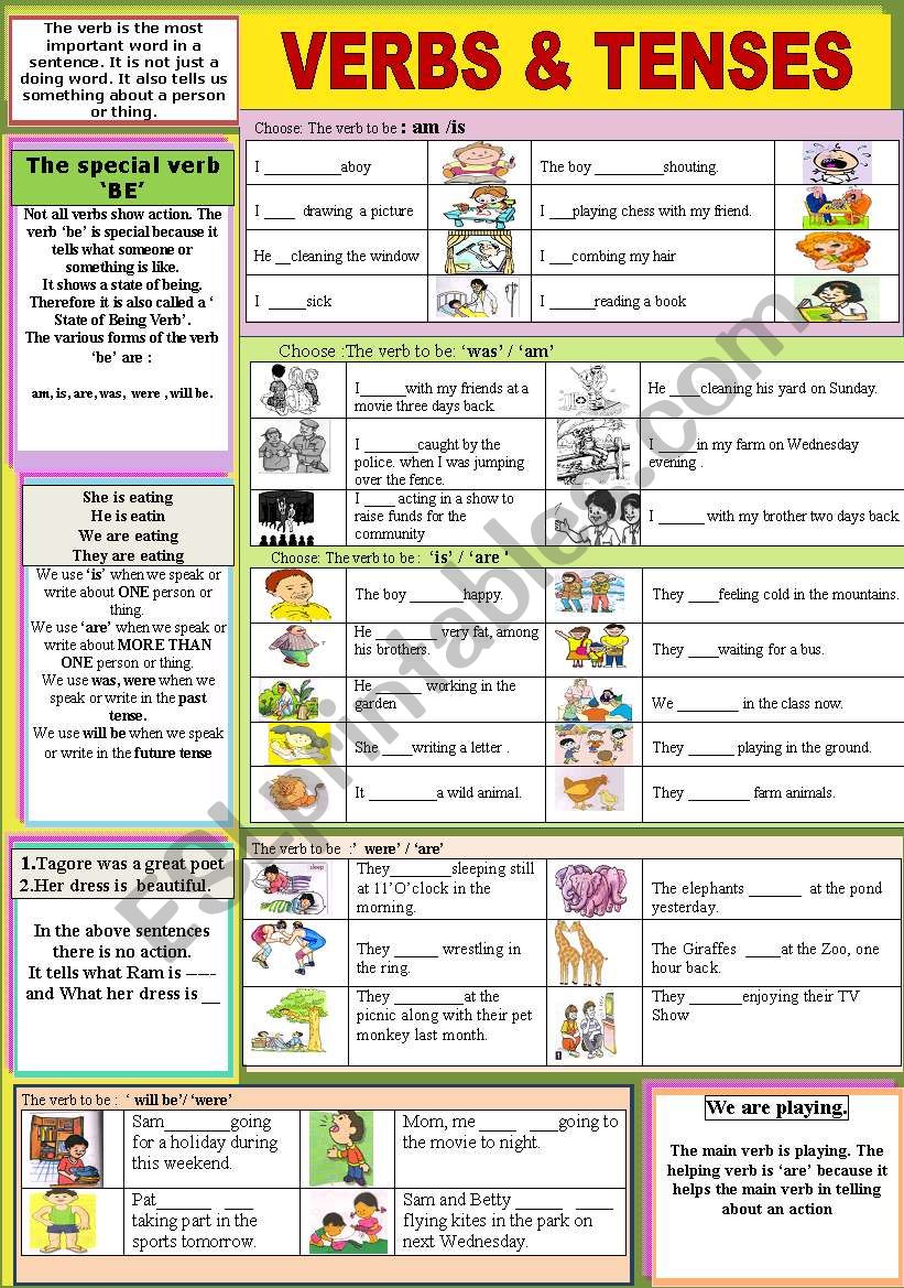 VERBS/TENSES worksheet