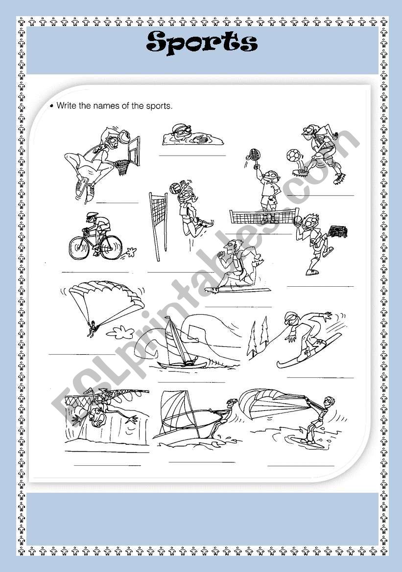 Regular and extreme Sports  worksheet