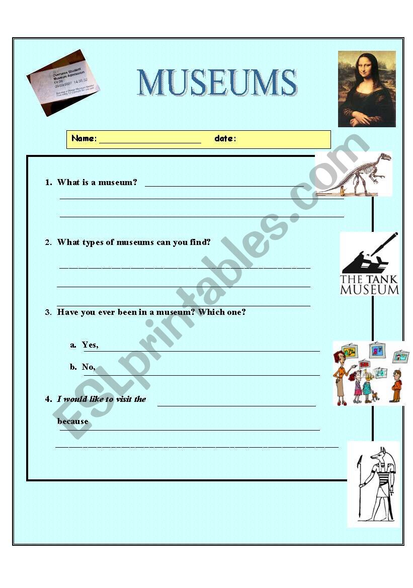 Museum Worksheet museum-worksheet