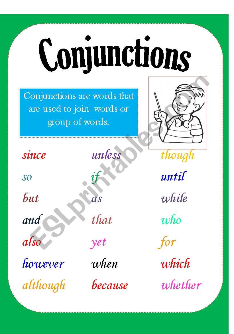 Conjunction Poster worksheet