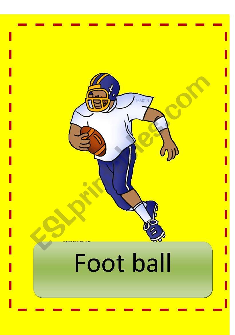 sports flash cards worksheet