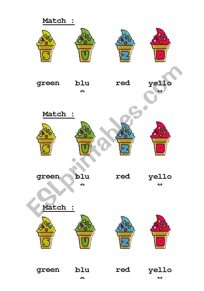 colors worksheet