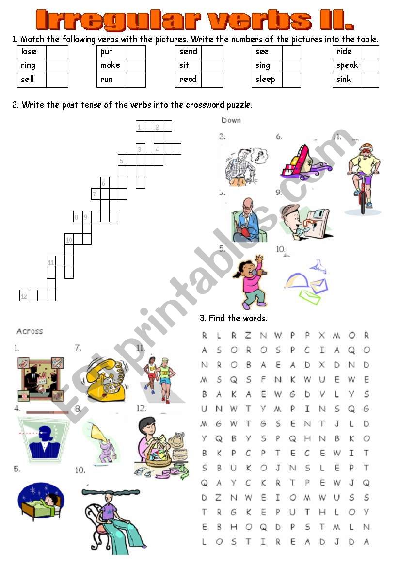 Irregular verbs practice II - Past Simple. Keys included