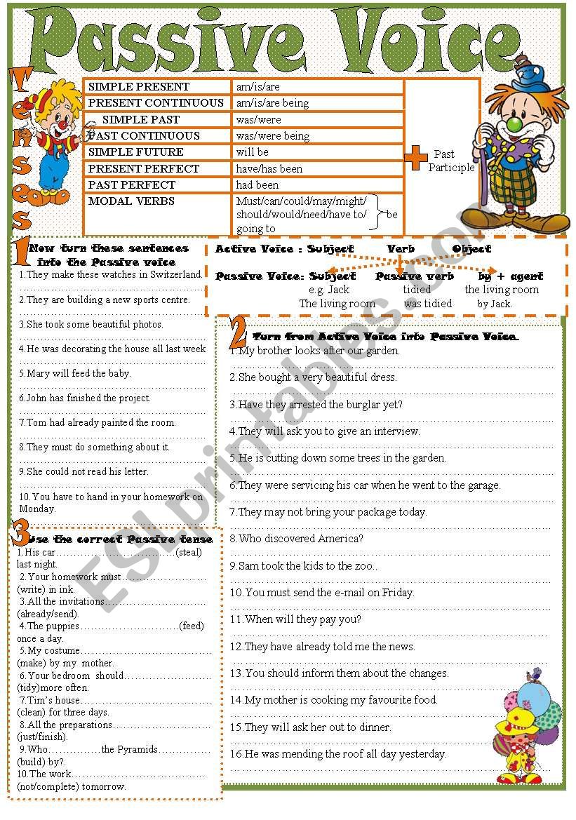 passive-voice-esl-worksheet-by-kodora