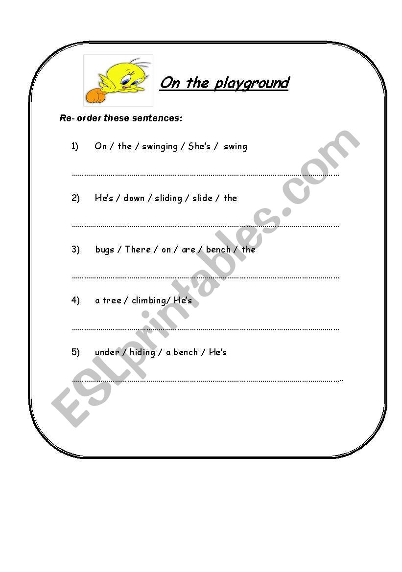 Re order  worksheet