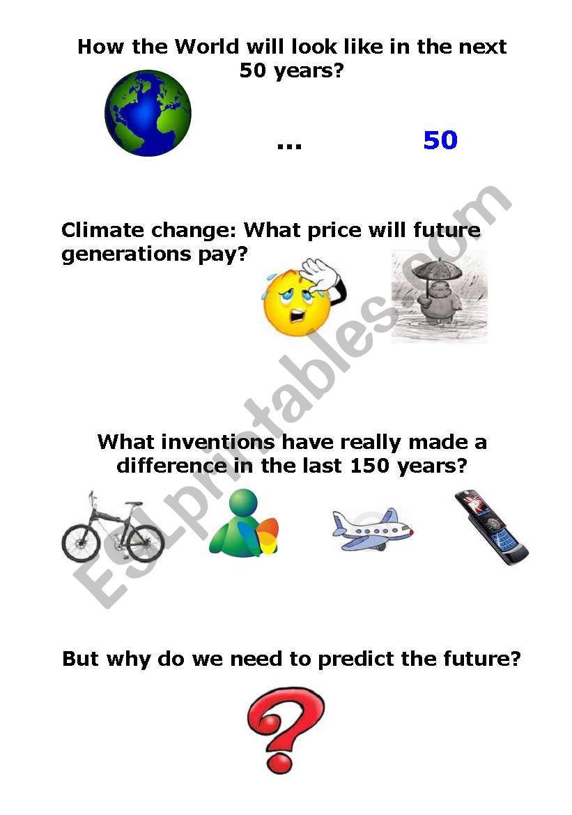 Future Predictions  worksheet