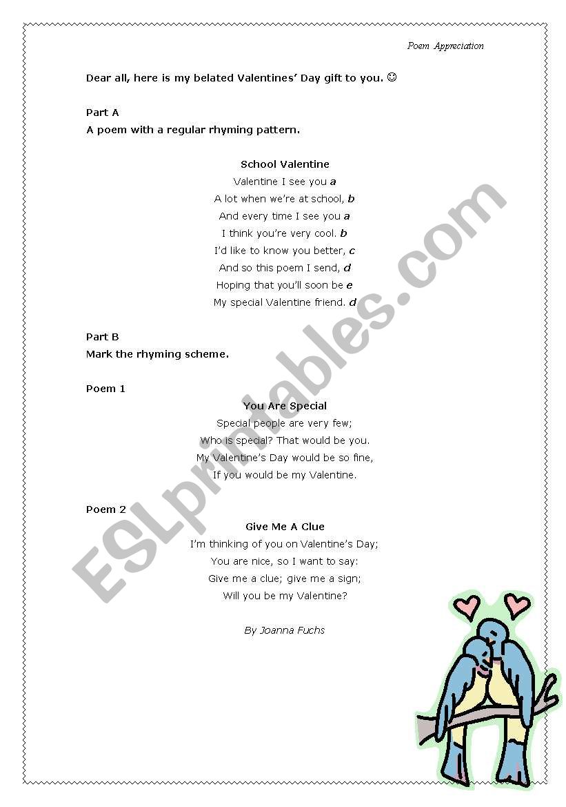 Parts of Speech and Basic Sentence Structure by Poem appreciation