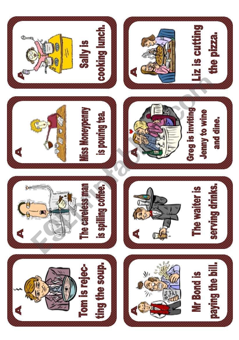 Passive voice speaking cards Set 1 (Present progressive) - editable