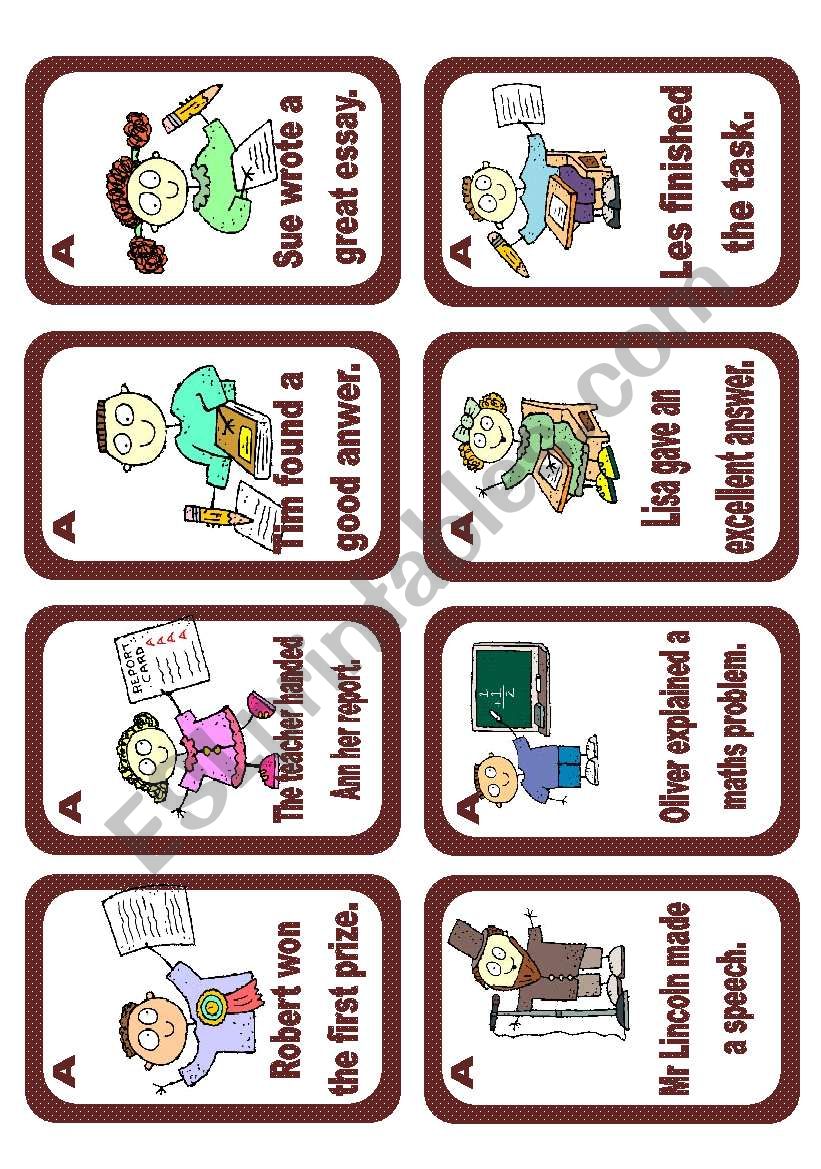 Passive voice speaking cards Set 2 (past simple) - editable