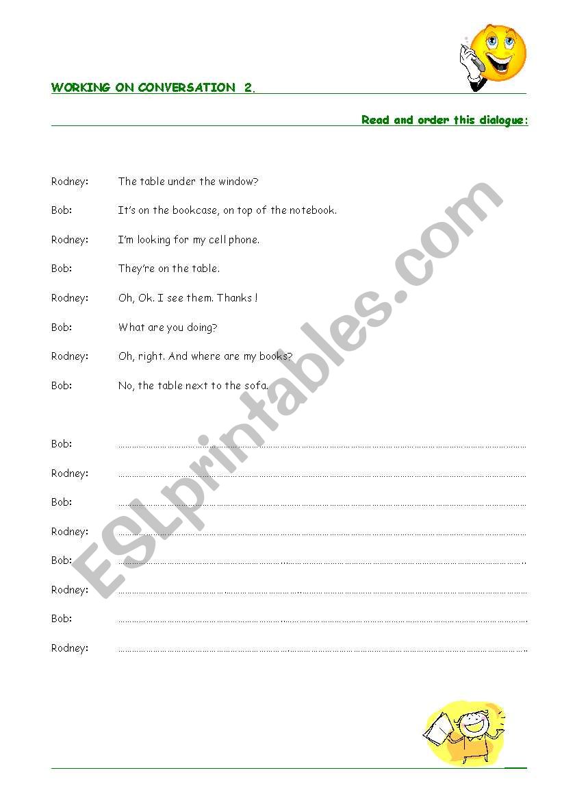 CONVERSATION worksheet