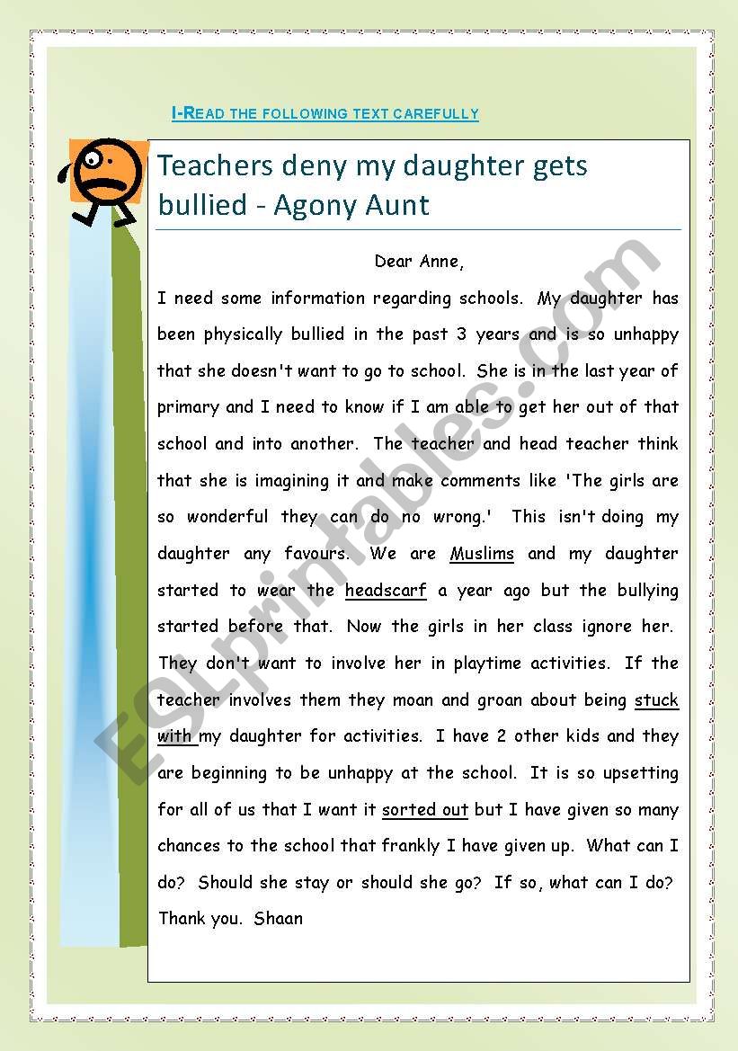 Agony Aunt worksheet