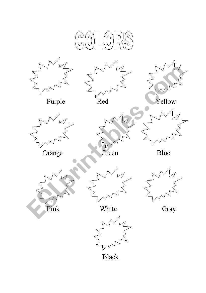 colors worksheet