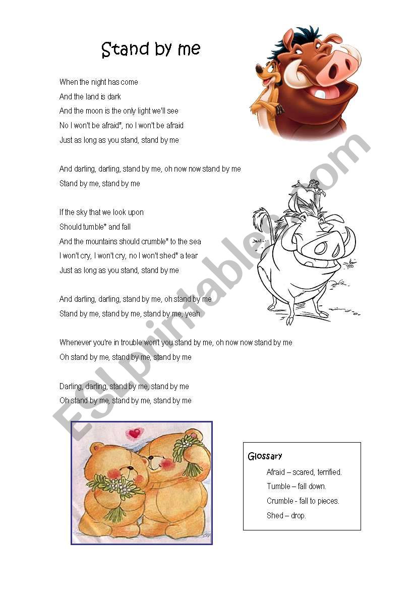 Stand by Me! worksheet