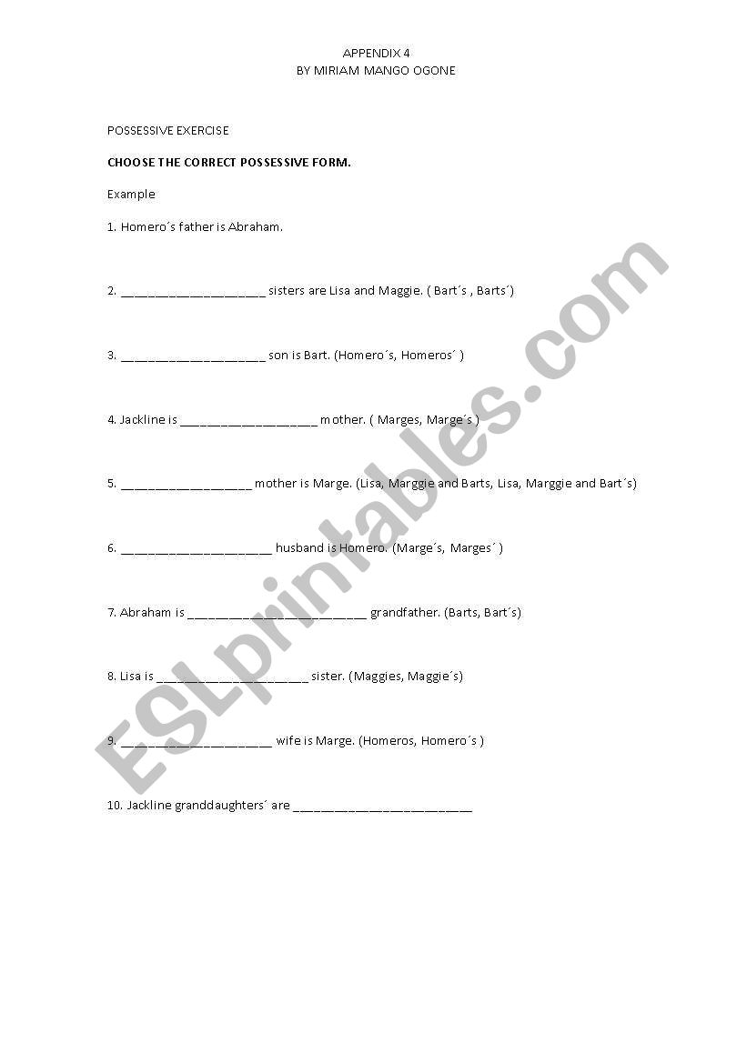 SINGULAR AND PLURAL POSSESSIVE NOUNS