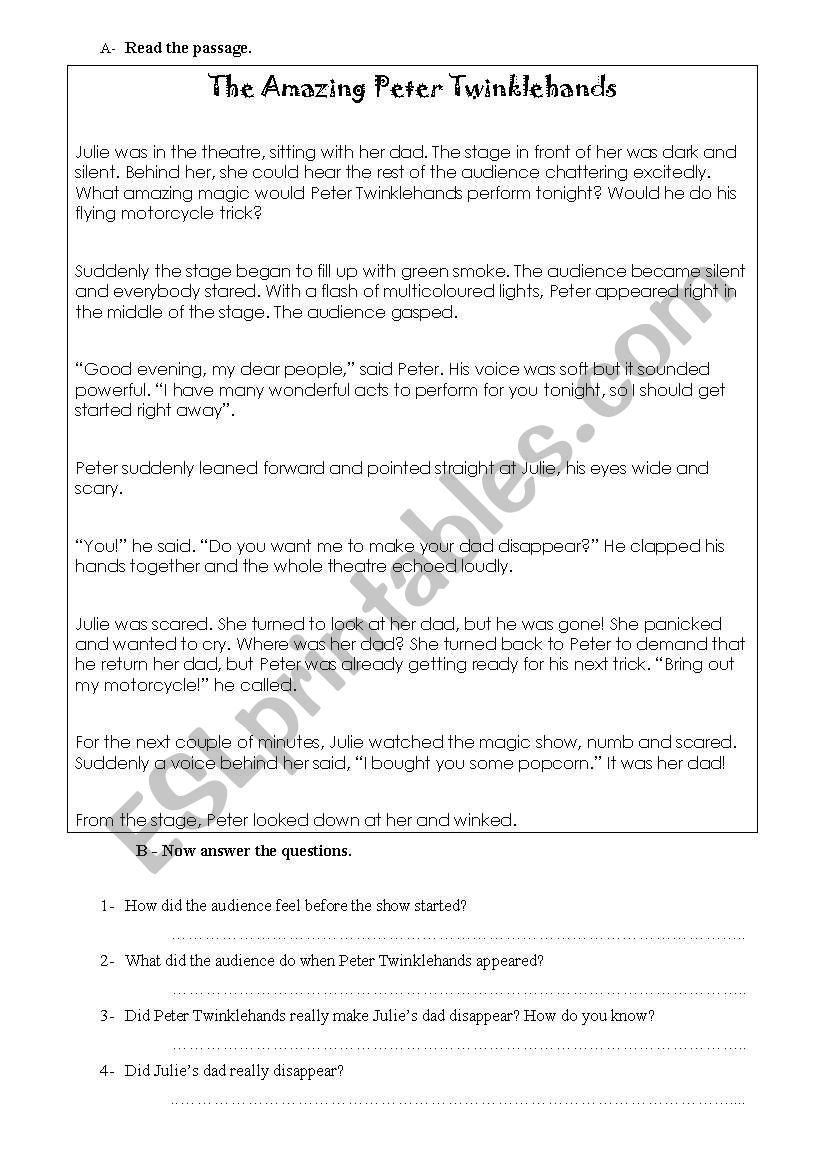 MIXED TENSES worksheet