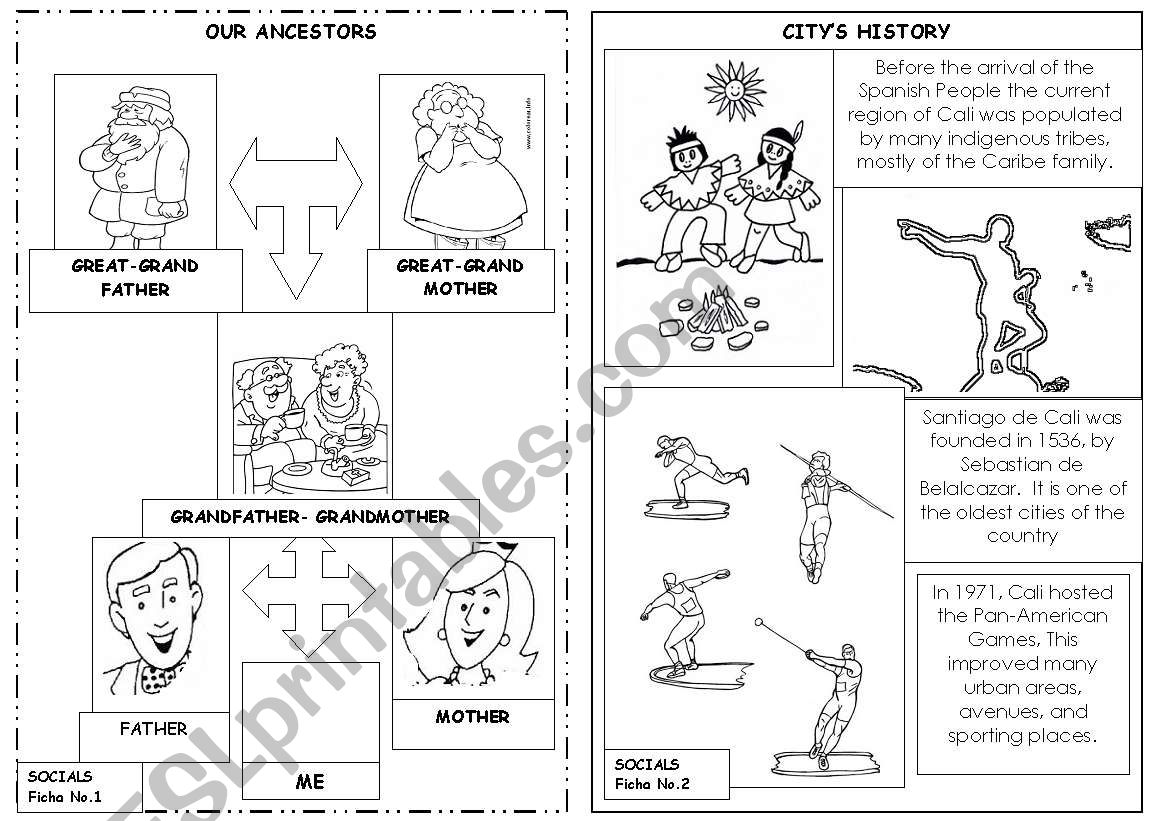 OUR ANCESTORS-CALI worksheet