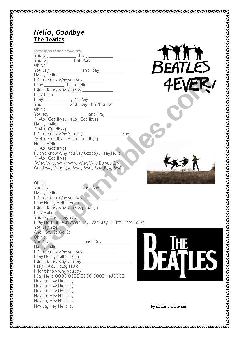 Hello GoodBye_The Beatles worksheet