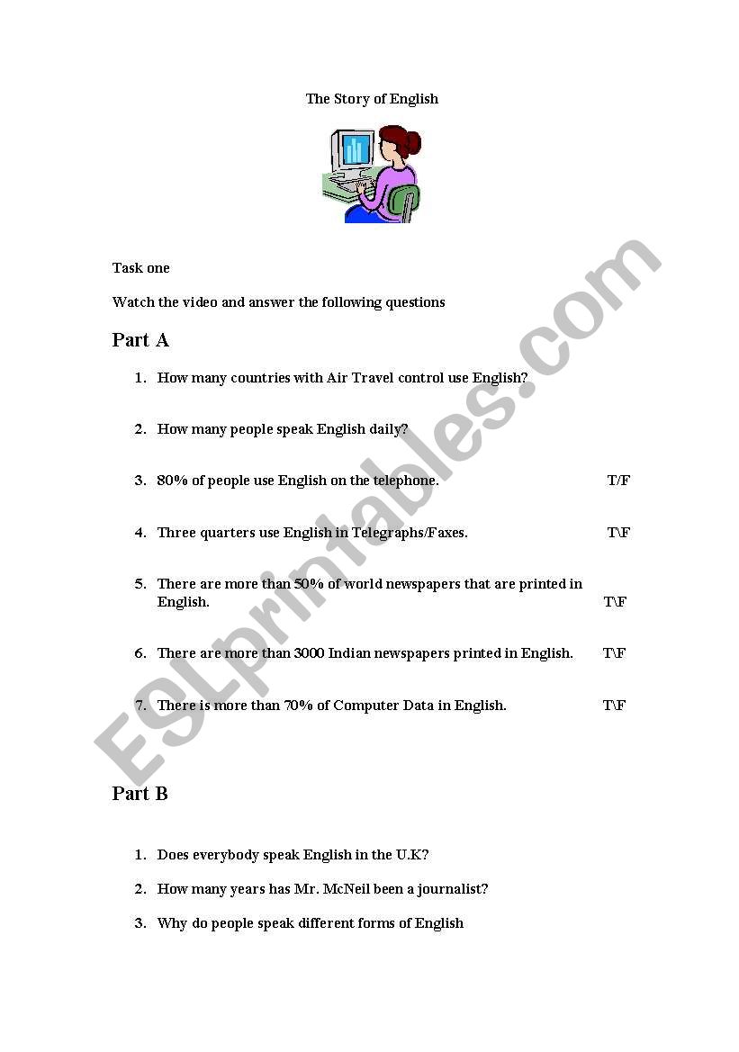 video travel worksheet