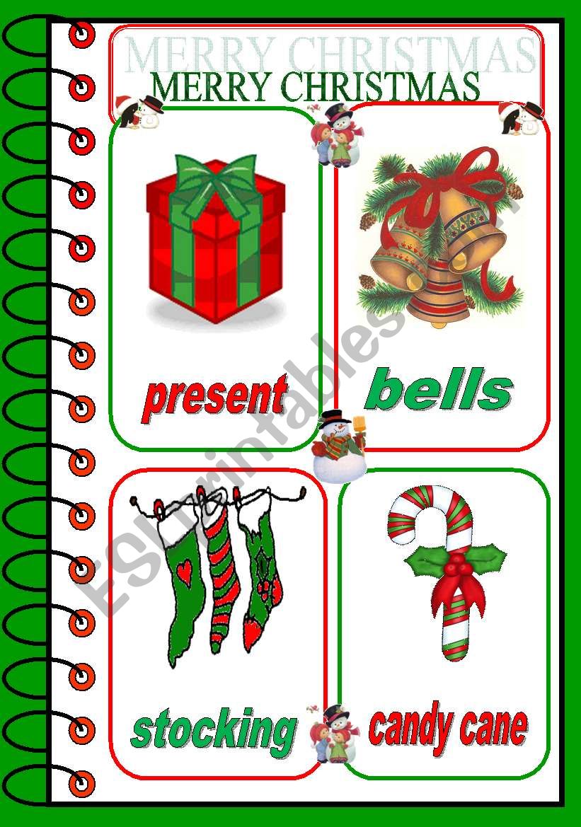 christmas cards 2/3 worksheet