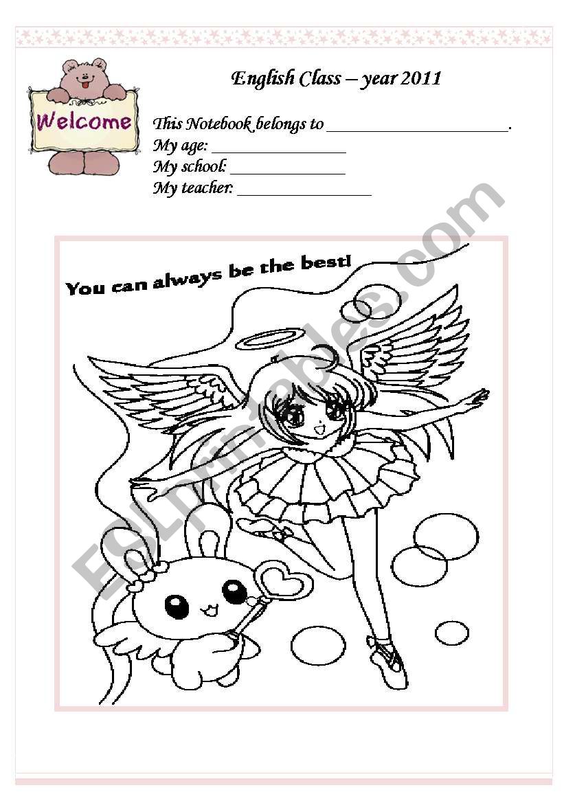 Cute Notebook Cover  worksheet