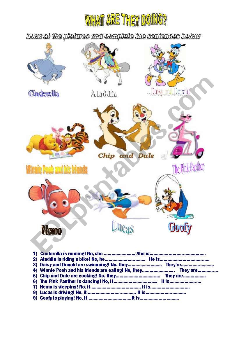 What are they doing? worksheet