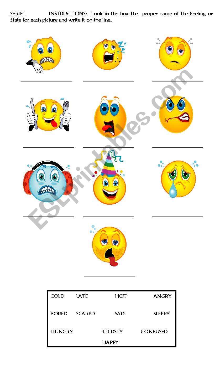 Feelings and Other things!!!! worksheet