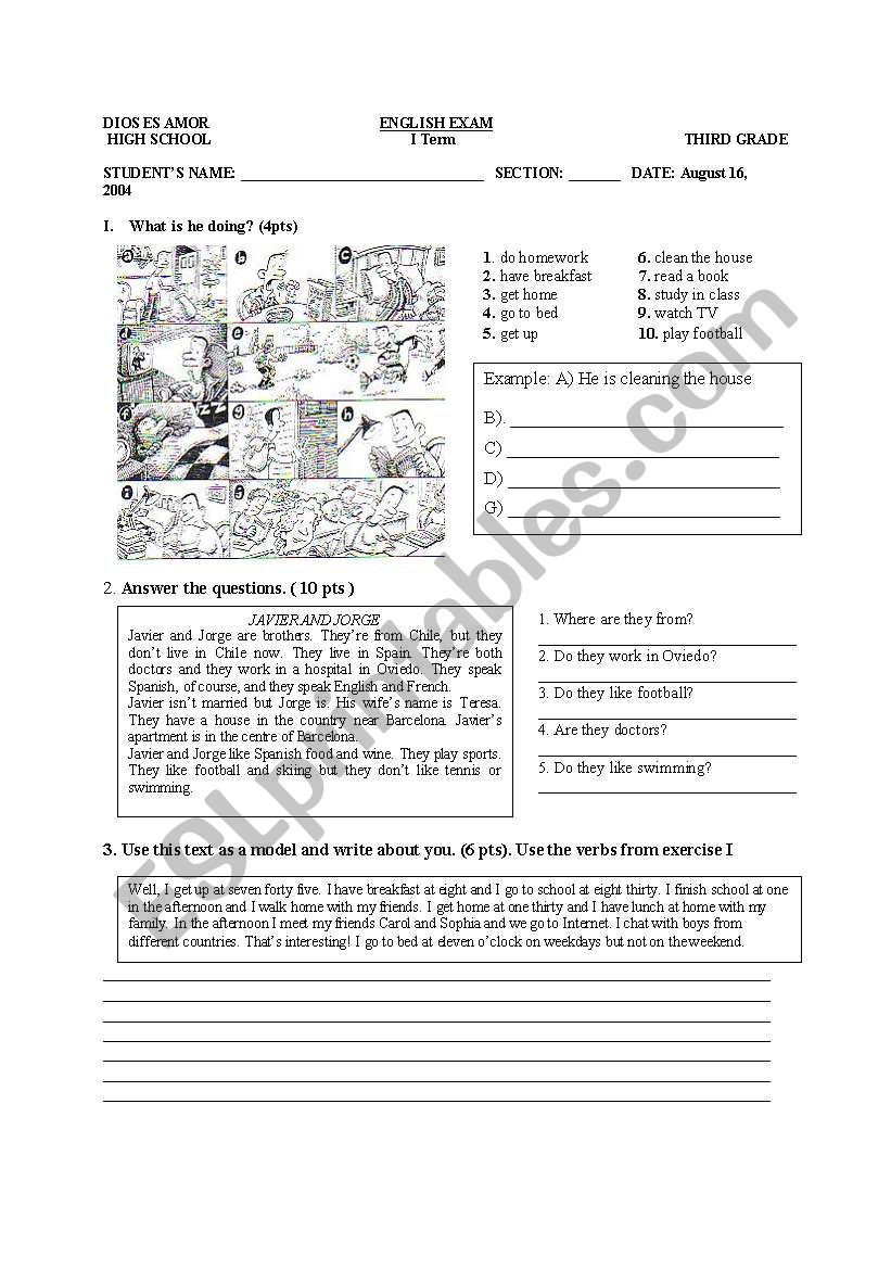 Practicing Present continuous worksheet