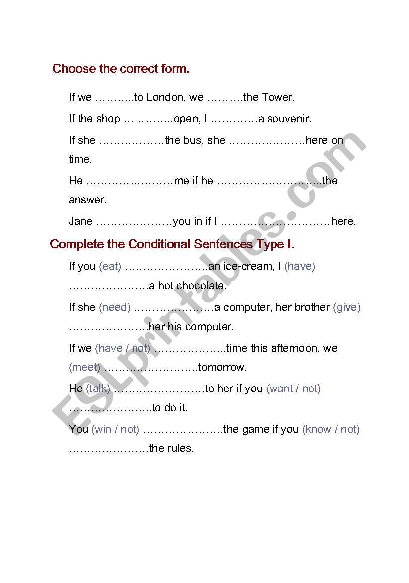 If worksheet