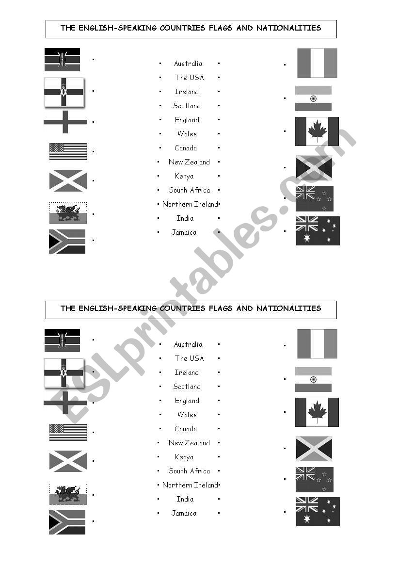 english-speaking-countries-flags-esl-worksheet-by-anne-devannes