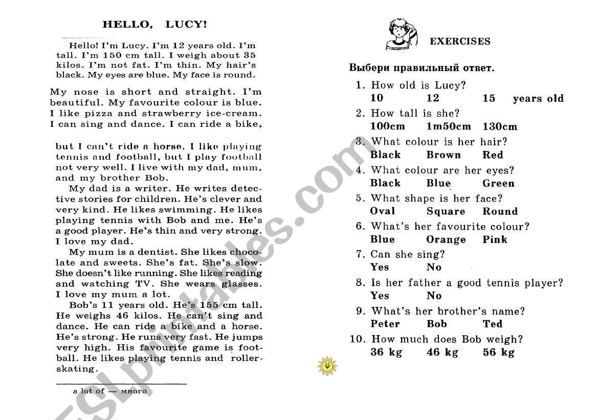 Lucy worksheet