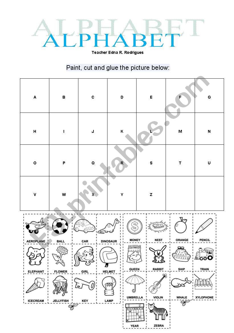 Alphabet worksheet