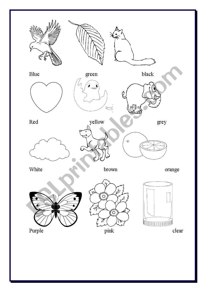 colours worksheet